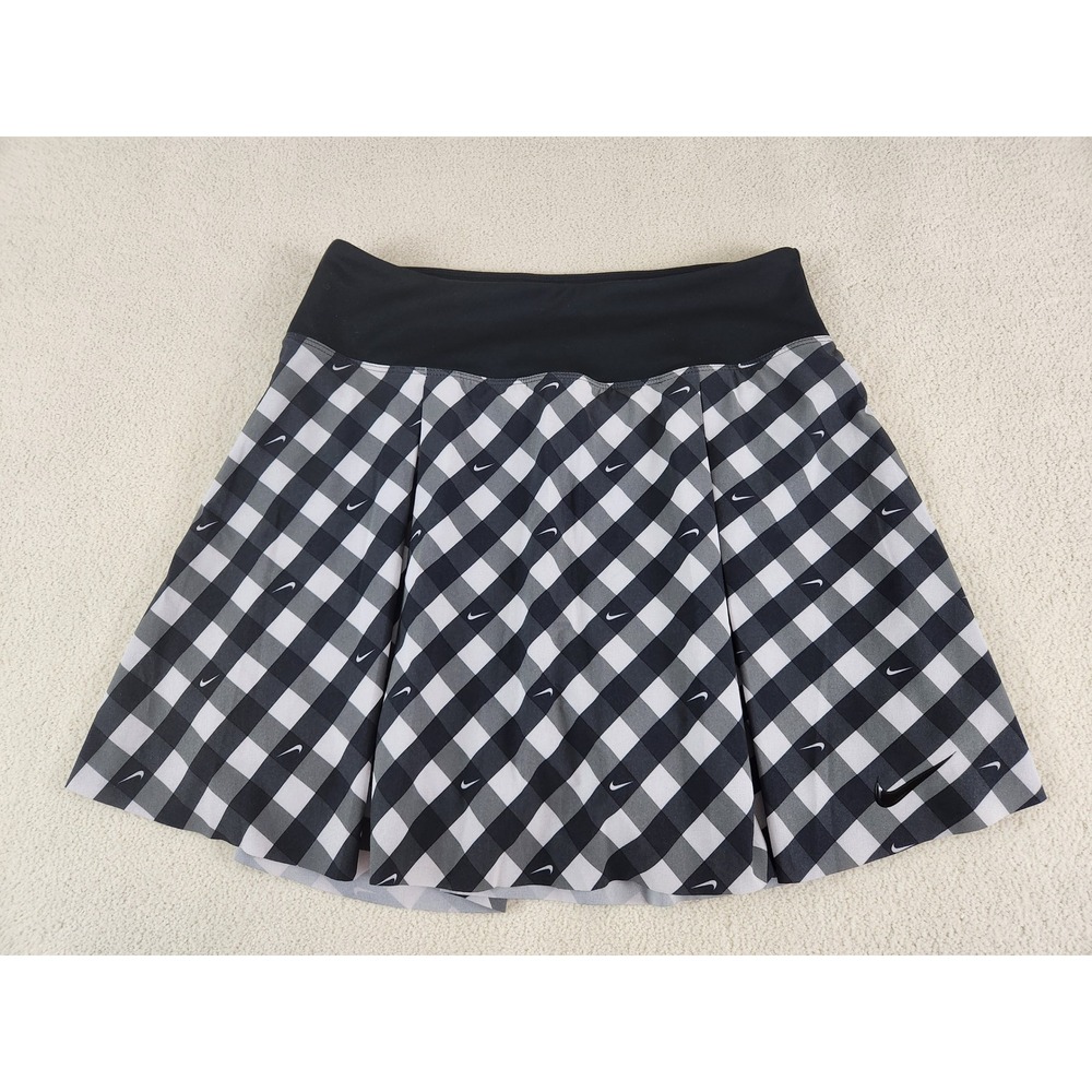 Women's Nike Dri-fit Golf/Tennis Skort Black & White Size Medium